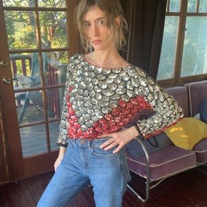 Glamorous sequin vintage top, perfect condition